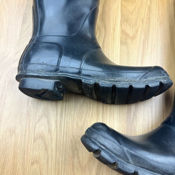 Hunter Women's Original Tall Rain Boots Black Rubber Size 6 - Picture 7 of 8
